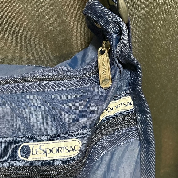 Vintage 90s LeSportsac Navy Crossbody Purse Lightweight - Picture 2 of 12